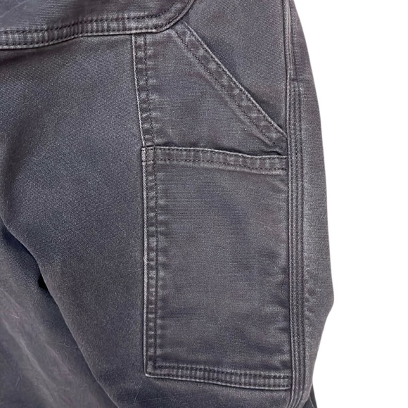 Carhartt Original Fit Fleece-Lined Canvas Work Pants Gray 8-Pocket Loop 16R - Picture 8 of 11